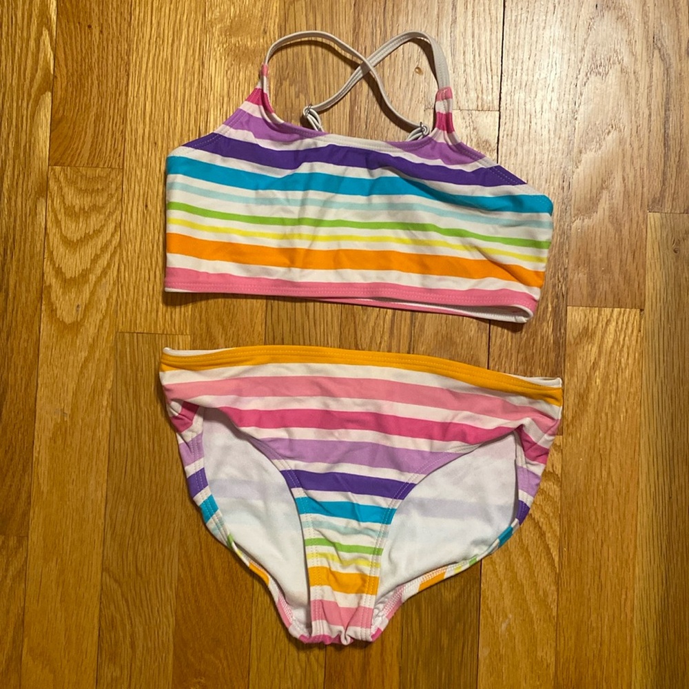 Lands’ End Girls 2-piece bathing suit